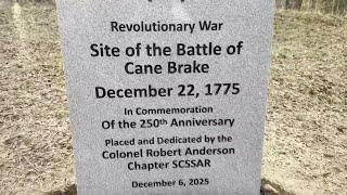 Sons of the American Revolution dedicate monument on 250th anniversary of Battle of Great Cane Br...