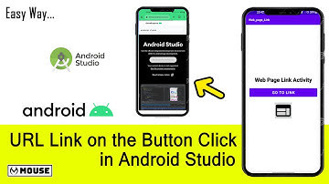 How to set the URL Link on the Button Click in Android Studio  | Mouse Studio.