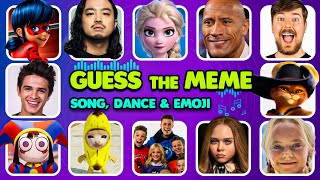 Guess The Meme & Youtuber | MrBeast, Jazzy Skye, Ninja Kids, Banana cat, Lady Bug, M3gan, Circus🔊