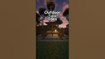 How to build a Outdoor Table in Minecraft Tutorial! #minecraft