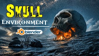 Blender Skull Environment Tutorial 🔥 Cinematic Scene in Blender ( 5.1 )