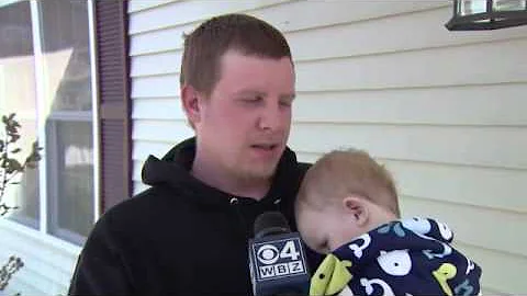 Hero mom jumps out of burning building to save son