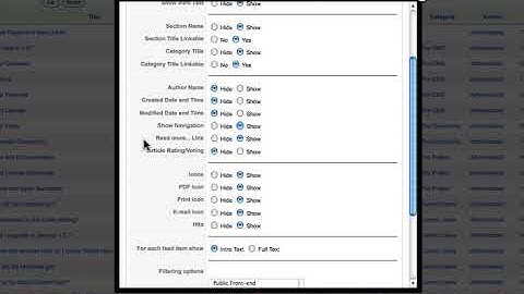 Joomla 1.5 Beginner, Lesson #19: Global Parameters