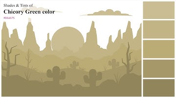 Shades & Tints of Chicory Green color #bbab75 A Warm Brown color #a69868 #91855b #c2b484 #cabd93