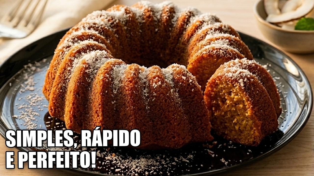 Bolo de Iogurte Grego e Coco 🥥 | Super Fácil e Delicioso!