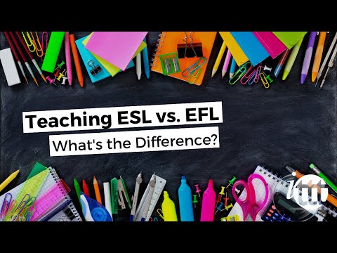 Video: ¿Cuál es la diferencia entre ESL y EFL?