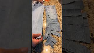 DIY Fringe Jeans | Easy Steps  #newjeans #DIY #FringeJeans #DenimDIY #Upcycle #FashionDIY