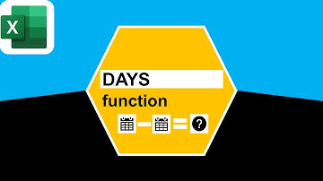 DAYS function in Excel to calculate days between two dates