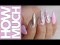 How Much - Chrome Glitter Nails - Acrylic Nails