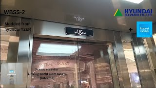 (guided) modernized hyundai MRL scenic elevator at informa living world alam sutera