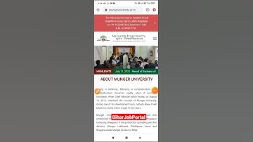 How to check Munger University UG Part 1 Result 2021 #shorts