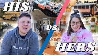 HIS vs. HERS Plans for Our School Bus Conversion | Do We Match Up?