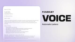 Overjet Voice Demo - Referral Letters