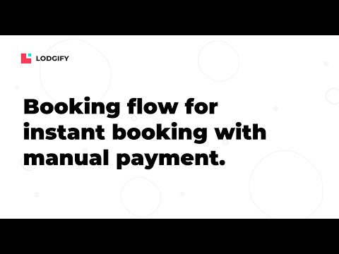 BOOKING & PAYMENT - Booking flow for instant booking with manual payment