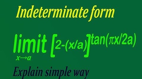 How to find solution of indeterminate form easy and simple example (PART-7)