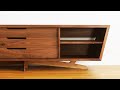 How To Build Mid Century Modern TV Stand, Credenza, Media Console | Woodworking