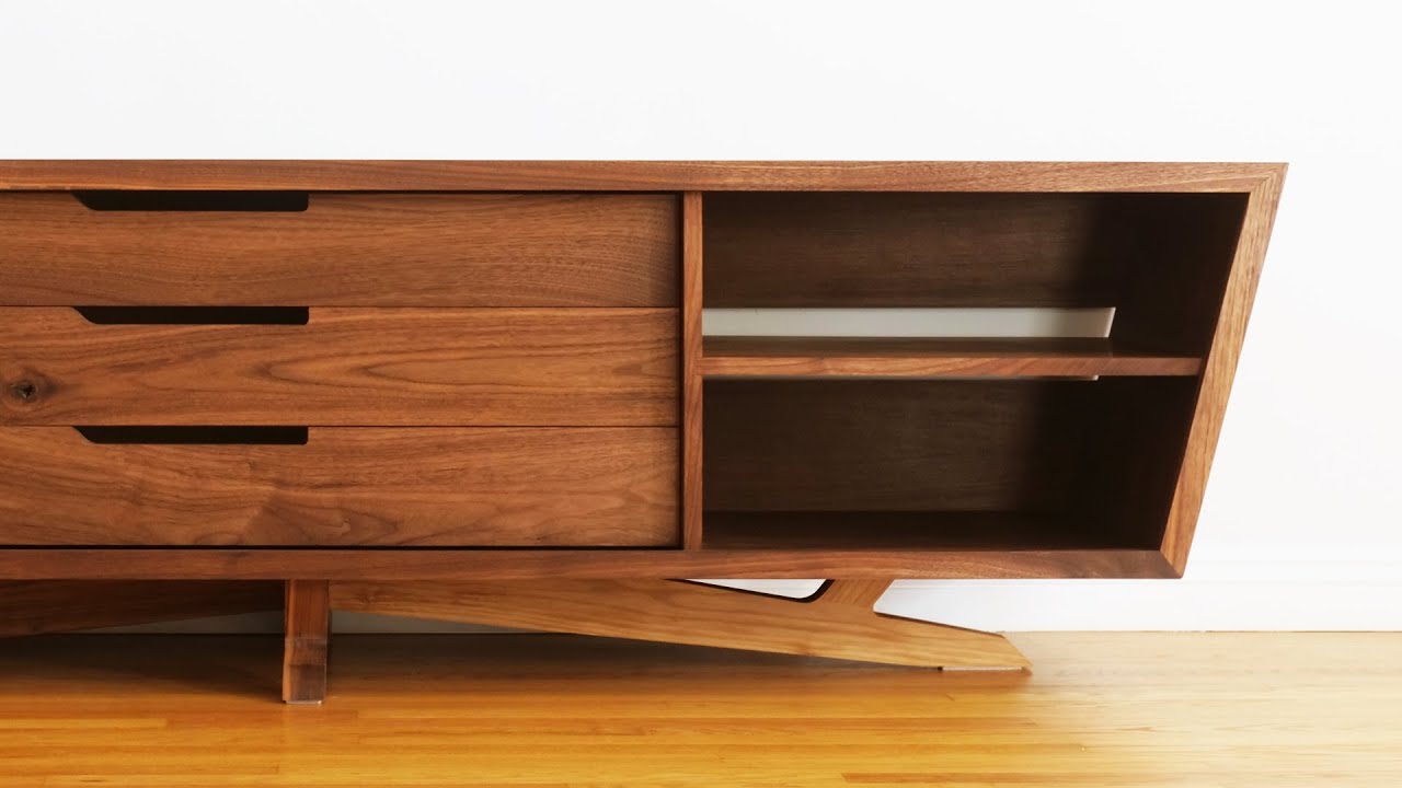 How To Build Mid Century Modern TV Stand, Credenza, Media ...