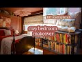 *Moody* Bedroom Makeover With DIY Reading Window Bench