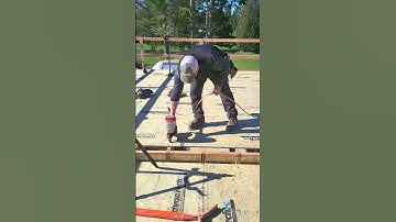 Fastening subfloor sheathing to floor joists. #shorts