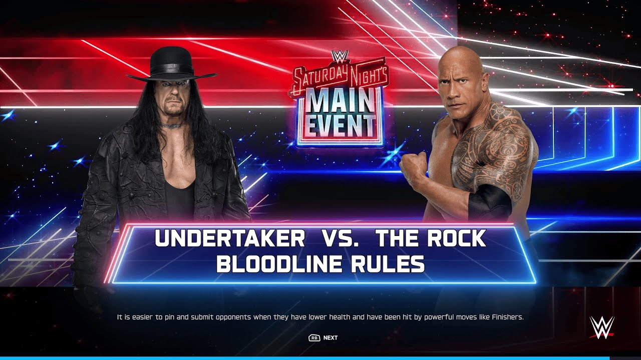 WWE 2K25 - Undertaker vs. Rock - The Deadman vs. The Great One! - YouTube