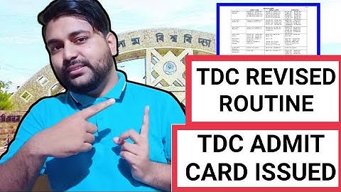 TDC admit card issued | Revised routine published | Assam University | Pranoy Roy