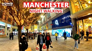 Walking in Manchester FULL NIGHT TOUR | Manchester City walk