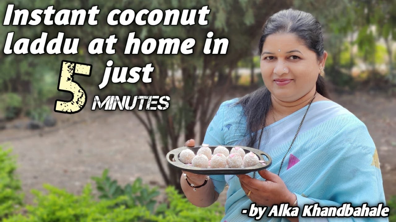 [Sweet & Easy Coconut laddu Recipe] (In Marathi) | Alka Khandbahale| 👌