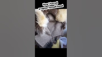 How I Furred a Gem Raptor Fursuit Head #fursuit #fursuitmaker #costume #howto #tutorial