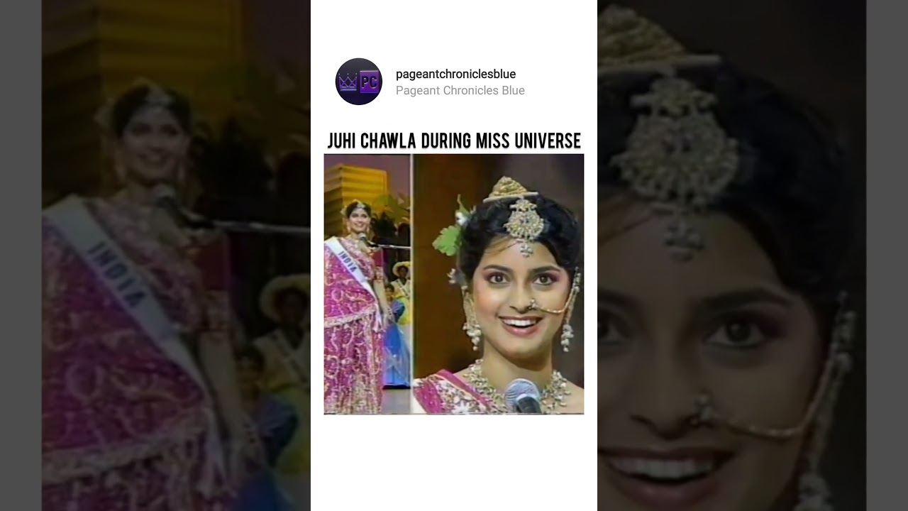 Juhi Chawla during Miss Universe 