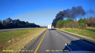 Tribe express truck fire on I20 Westbound