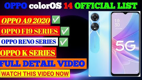 OPPO colorOS 14 OFFICIAL CONFERM LIST#coloros14 #android14 #androidupdate
