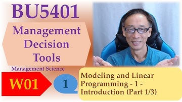Modeling and Linear Programming - 1 - Introduction (Part 1/3)