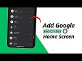 How To Add Google Search Bar On Android Home Screen! (2026)