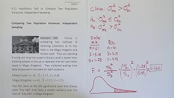 The F Test, Comparing Two Variances, Example 149