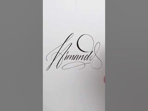Lettering, escribiendo ARMANDO, #shorts #lettering #caligrafia #calm #