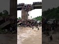 Moment the Bridge Almost Swept Away by Heavy Floods! #viral #shorts