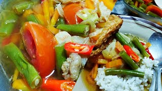 MENU SEDERHANA TAPI SEGERRRR BANGET BUAT MAKAN SIANG I ASEM-ASEM BUNCIS WORTEL SANDUNG LAMUR   TEMPE