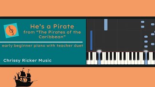 Hes a Pirate | The Pirates of the Caribbean (primer piano with teacher duet) - Arr. Chrissy Ricker
An abridged, early beginner (primer level) piano arrangement of the exciting theme from The Pirates of the Caribbean, with a teacher duet part for a fuller sound. Sheet music available exclusively at Musicnotes: https://www.musicnotes.com/l/Wlfrb Hes a Pirate | The Pirates of the Caribbean (primer piano with teacher duet) - Arr. Chrissy Ricker