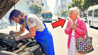 видео: МОЛОДОЙ БЕЗДОМНЫЙ МЕХАНИК починил машину пожилой женщины   спустя несколько дней его жизнь картинка: МОЛОДОЙ БЕЗДОМНЫЙ МЕХАНИК починил машину пожилой женщины   спустя несколько дней его жизнь