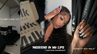 weekend in my life ✰ getting a new piercing, fall closet clean out, aquarium visit, pr unboxing