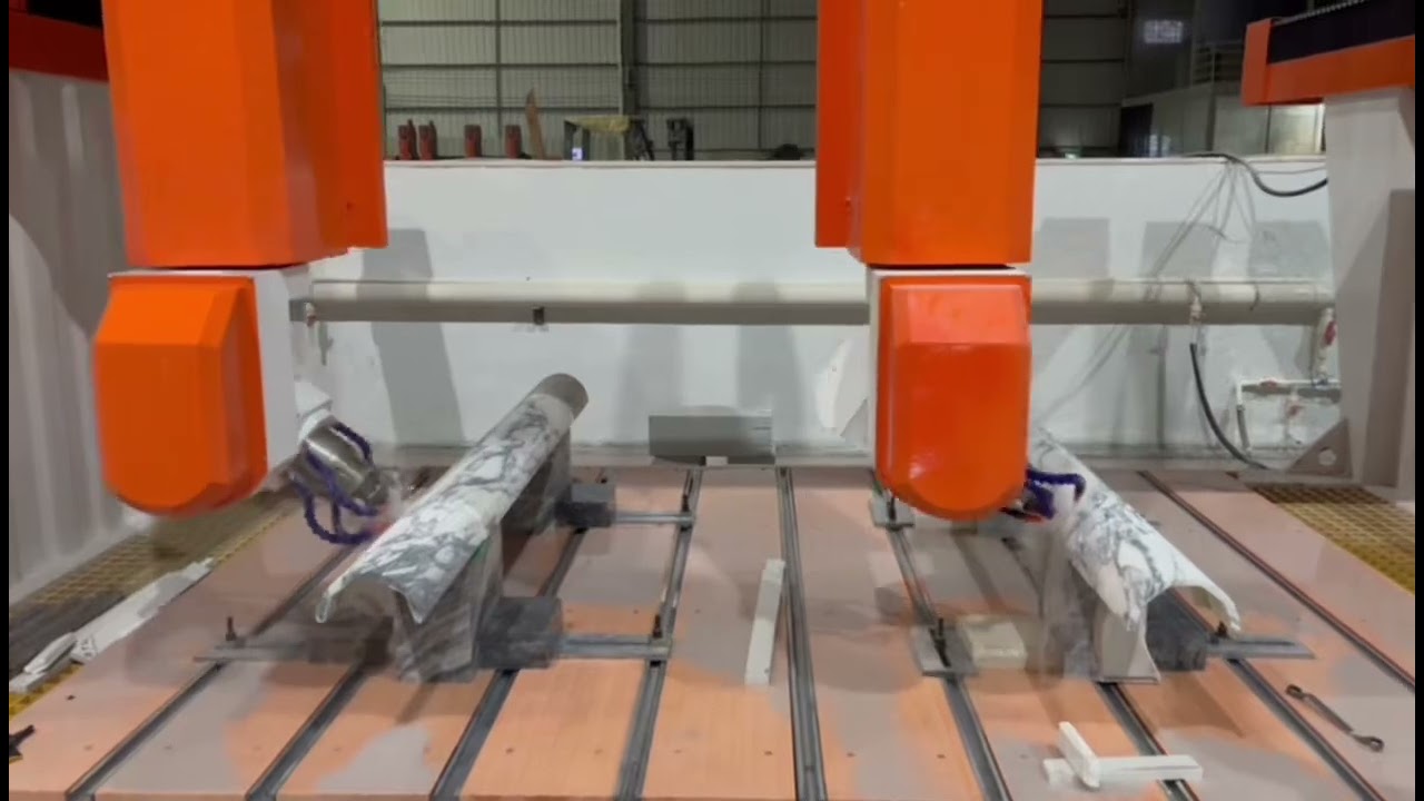 Marble curved shape engraving 