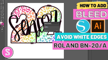 😍 Add Solid Color Bleed for Roland BN-20 / BN-20A with Silhouette Studio + Adobe Illustrator