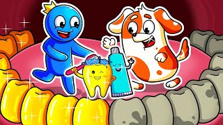 Rainbow Friends 2 | BLUE's Shiny Surprise: The GOLDEN TOOTH Revealed! | Hoo Doo Animation