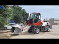 concrete mixer truck with self loading arm