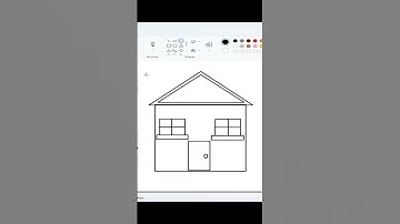 How to draw simple house in MS paint | paint in computer| house #drawing #house