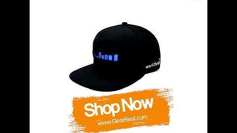 LED Cool Hat with Screen Light BLACK