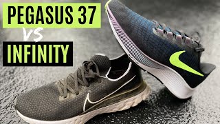 Nike Pegasus 37 Vs Infinity React - YouTube