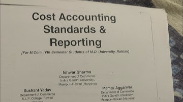 Cost accounting standards and reporting #2023 #accounting #freeclasses #mdu #mcom