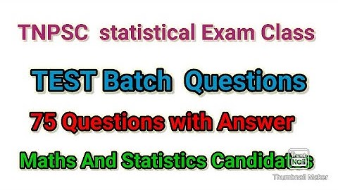 Tnpsc statistics exam class/Tnpsc statistics question paper/statistics exam&important Qestion&Answer