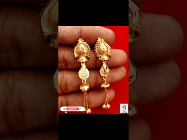 Beautiful Gold Ball Point Earrings under 10grams #vasavi #shorts #subscribe class=